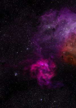 Sonsuz bir yıldız alanının küçük bir parçası