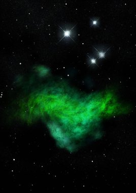 Sonsuz bir yıldız alanının küçük bir parçası