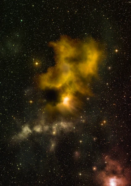 Stjärnfält i rymden och nebulosor — Stockfoto