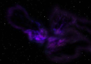 Sonsuz bir yıldız alanının küçük bir parçası