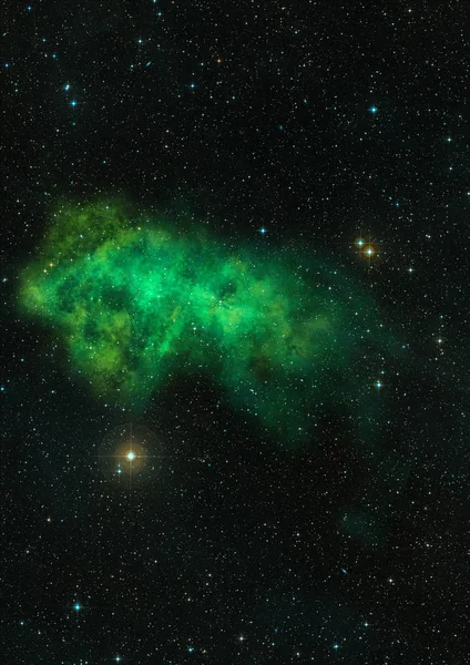 Campo estelar en el espacio y una nebulosa — Foto de Stock