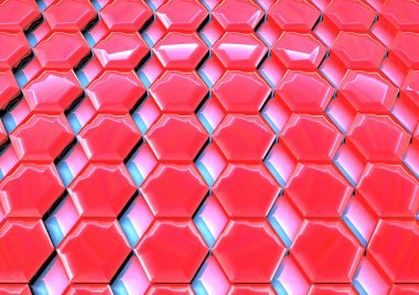 Arka plan şekli ile. 3D render.