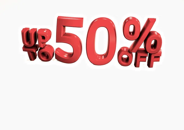 50 percent discount. 3d rendering. — Stock Photo, Image
