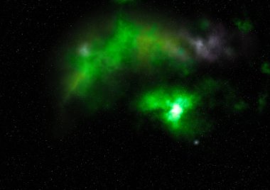 Sonsuz bir yıldız alanının küçük bir parçası