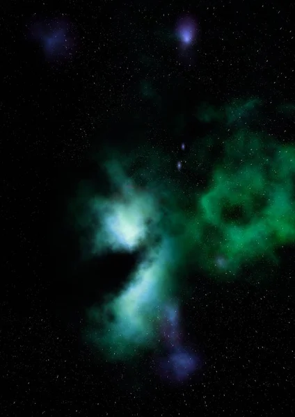 Campo stellare nello spazio e nebulose — Foto Stock