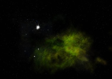 Sonsuz bir yıldız alanının küçük bir parçası