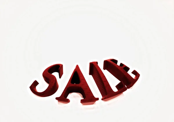 Dimensional inscription of SALE. 3D rendering. — Stock Photo, Image
