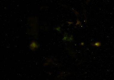 Sonsuz bir yıldız alanının küçük bir parçası. 3B görüntüleme