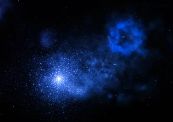 Parlayan nebula olmak. 3B görüntüleme — Stok fotoğraf