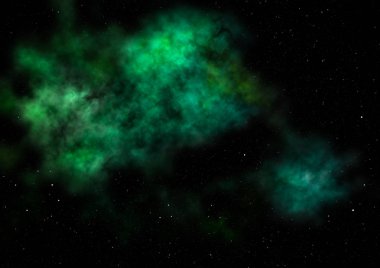 Parlayan nebula olmak. 3B görüntüleme