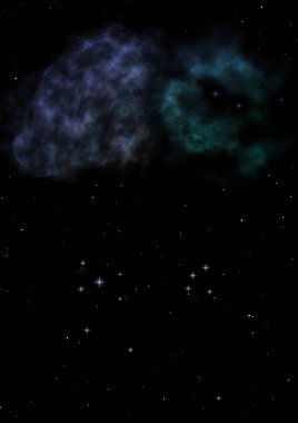 Sonsuz bir yıldız alanının küçük bir parçası