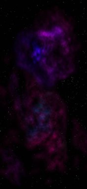 Uzayda bir yıldız alanı ve bir nebula