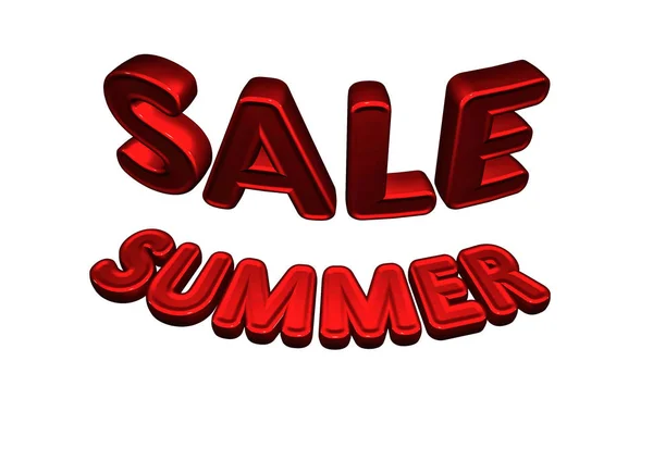 Dimensional inscription of SUMMER SALE. 3D rendering. — Stock Photo, Image