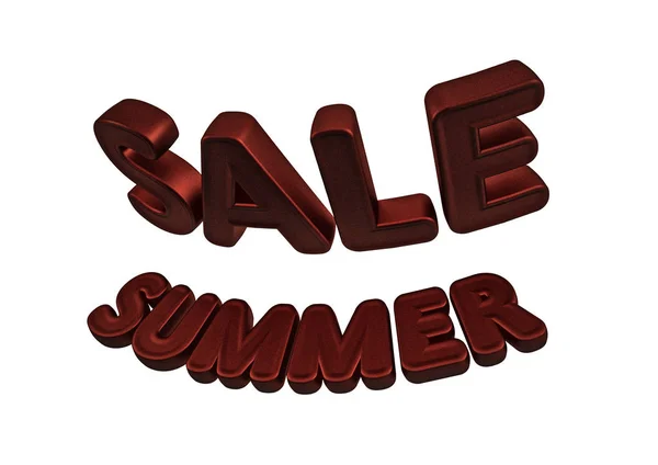 Dimensional inscription of SUMMER SALE. 3D rendering. — Stock Photo, Image