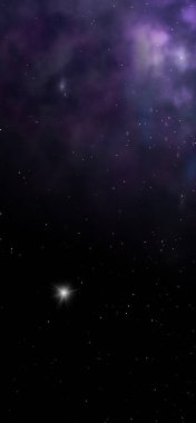 Parlayan nebula olmak. 3B görüntüleme