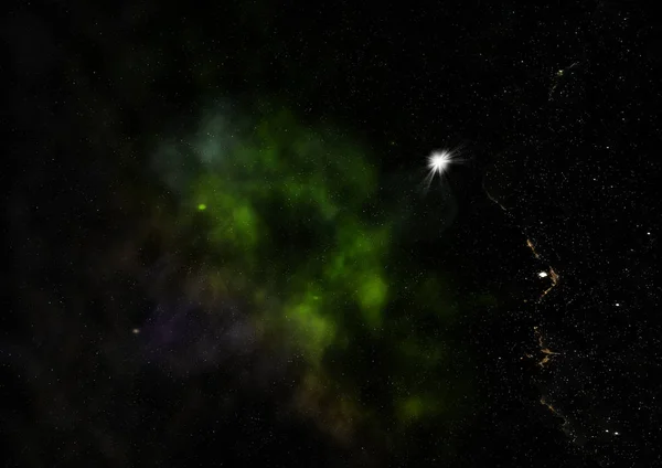 Small part of an infinite star field. 3D rendering — Stock Photo, Image