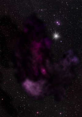 Sonsuz bir yıldız alanının küçük bir parçası