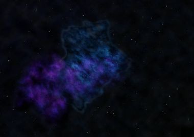 Sonsuz bir yıldız alanının küçük bir parçası. 3B görüntüleme