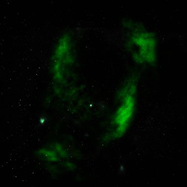 Parlayan nebula olmak. 3B görüntüleme