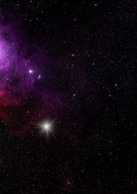 Sonsuz bir yıldız alanının küçük bir parçası