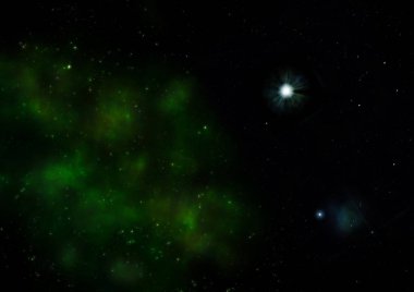 Parlayan nebula olmak. 3B görüntüleme