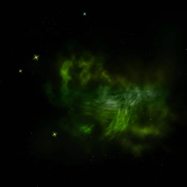 Sonsuz bir yıldız alanının küçük bir parçası. 3B görüntüleme — Stok fotoğraf