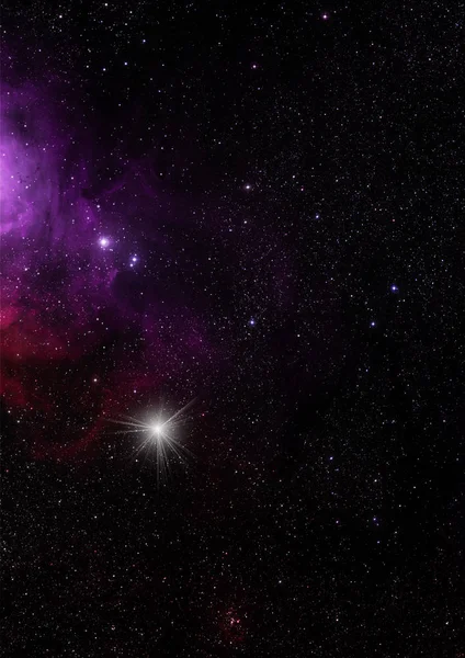 Sonsuz bir yıldız alanının küçük bir parçası