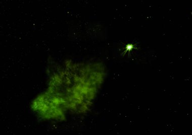 Parlayan nebula olmak. 3B görüntüleme