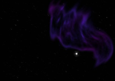 Sonsuz bir yıldız alanının küçük bir parçası. 3B görüntüleme