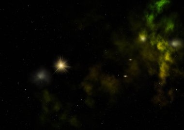 Parlayan nebula olmak. 3B görüntüleme