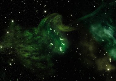 Parlayan nebula olmak. 3B görüntüleme