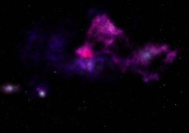 Parlayan nebula olmak. 3B görüntüleme