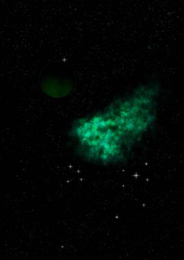 Sonsuz bir yıldız alanının küçük bir parçası