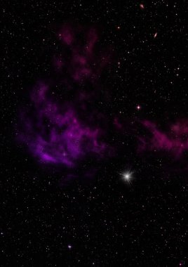 Sonsuz bir yıldız alanının küçük bir parçası