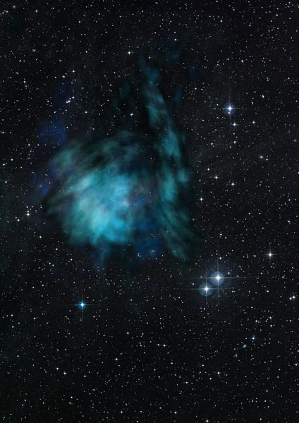 Stjärnfält i rymden och nebulosor — Stockfoto