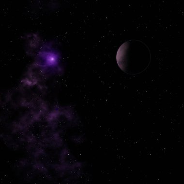 Gezegenler yıldızlara karşı. 3B görüntüleme.