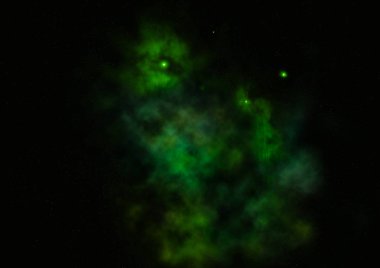 Parlayan nebula olmak. 3B görüntüleme