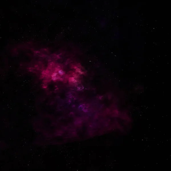 太空中的星场和星云。3D渲染 — 图库照片