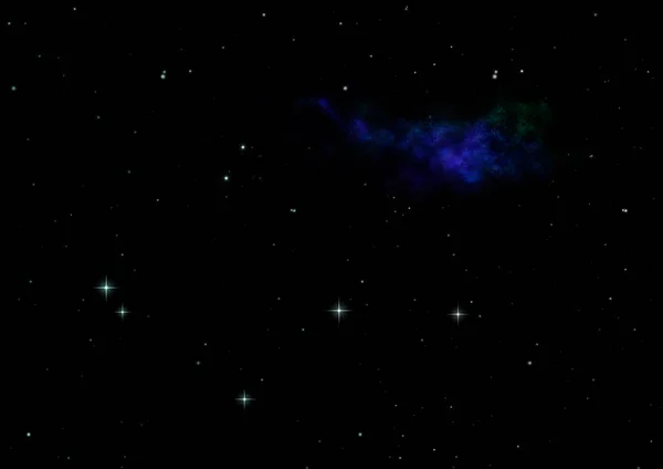 Uma pequena parte de um campo estelar infinito. Renderização 3D Fotos De Bancos De Imagens