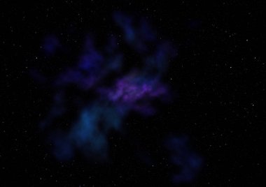 Sonsuz bir yıldız alanının küçük bir parçası. 3B görüntüleme