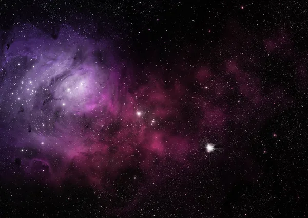 Small part of an infinite star field. 3D rendering — Stock Photo, Image