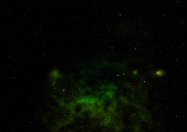 Uzayda bir yıldız alanı ve bir nebula