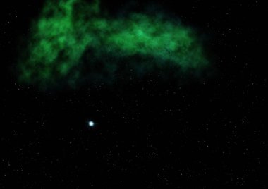 Sonsuz bir yıldız alanının küçük bir parçası. 3B görüntüleme