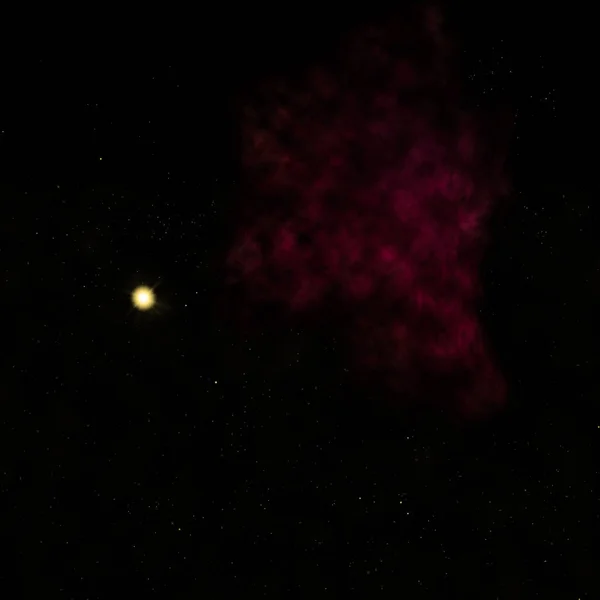 Ser nebulosa brillante. Renderizado 3D — Foto de Stock