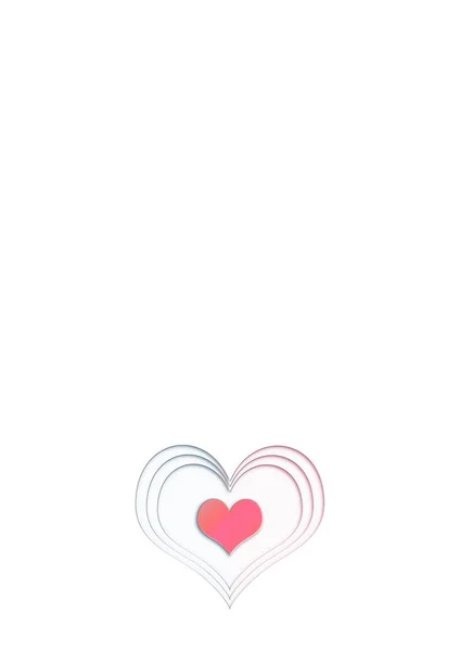 Heart symbol white background — Stock Photo, Image
