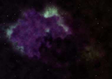 Parlayan nebula olmak. 3B görüntüleme