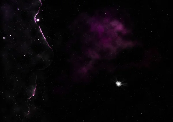 Ένα Αστρικό Πεδίο Στο Διάστημα Ένα Νεφέλωμα Και Μια Συμφόρηση — Φωτογραφία Αρχείου