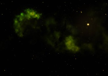 Parlayan nebula olmak. 3B görüntüleme