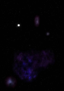 Parlayan nebula olmak. 3B görüntüleme