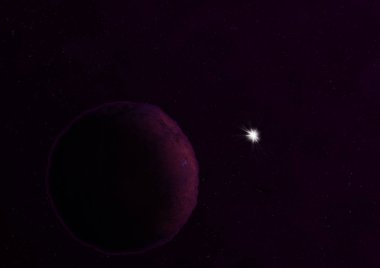 Gezegenler yıldızlara karşı. 3B görüntüleme.